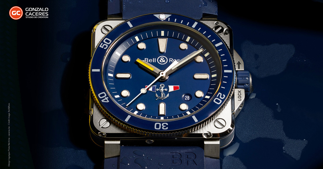 Logotype montre Bell & Ross Pilotage Maritime © Gonzalo Caceres