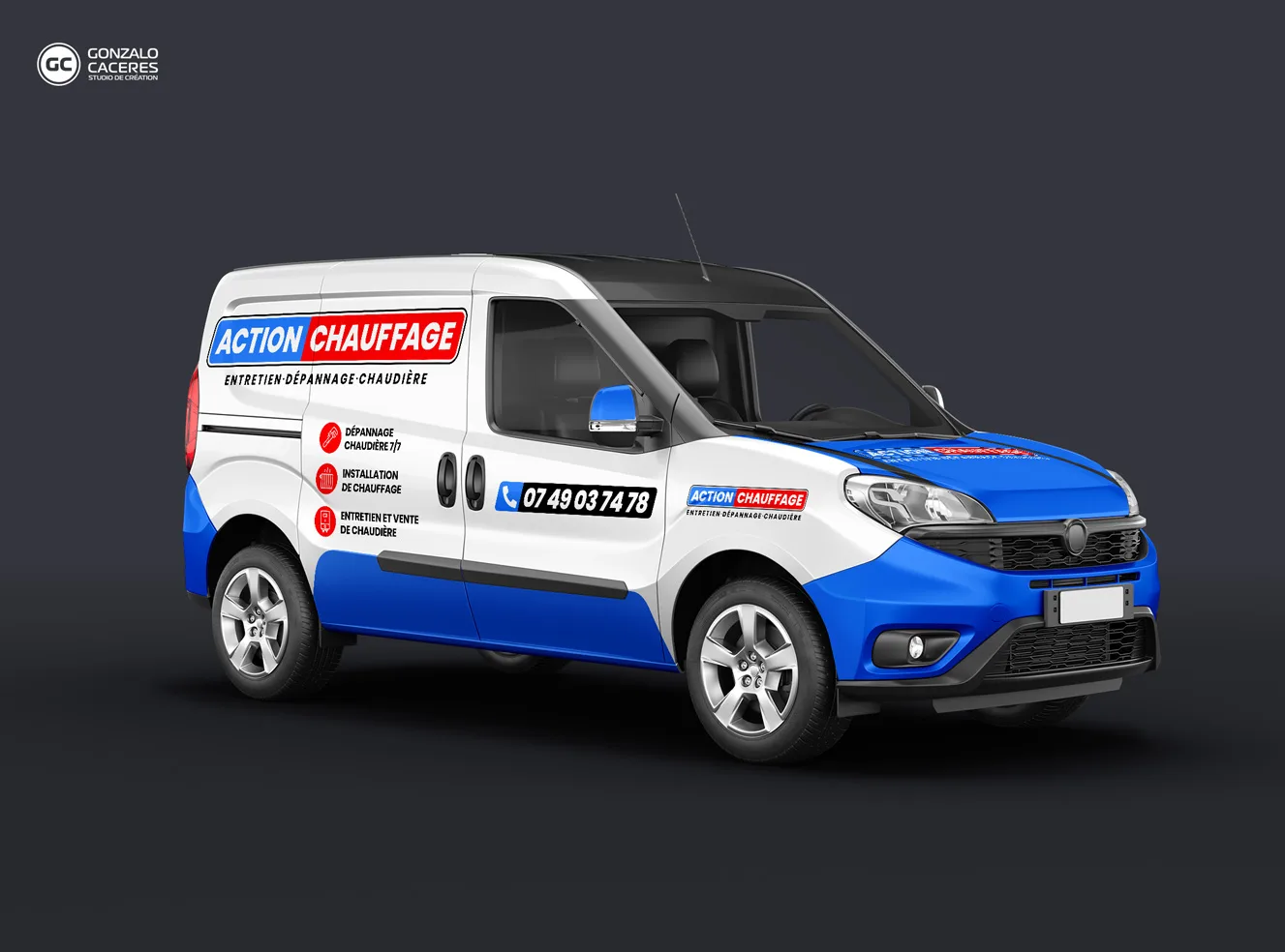 Action Chauffage - Branding - Web : actionchauffage.fr © Gonzalo CACERES - Studio Design