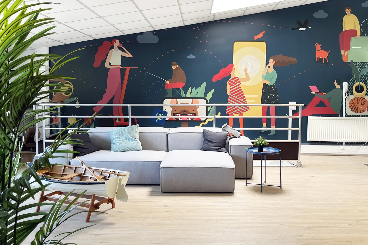 Habillage des murs du bureau © GC Design Studio